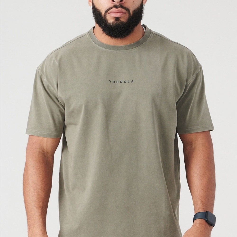 YoungLA Men's Sage Green Short Sleeve Tee